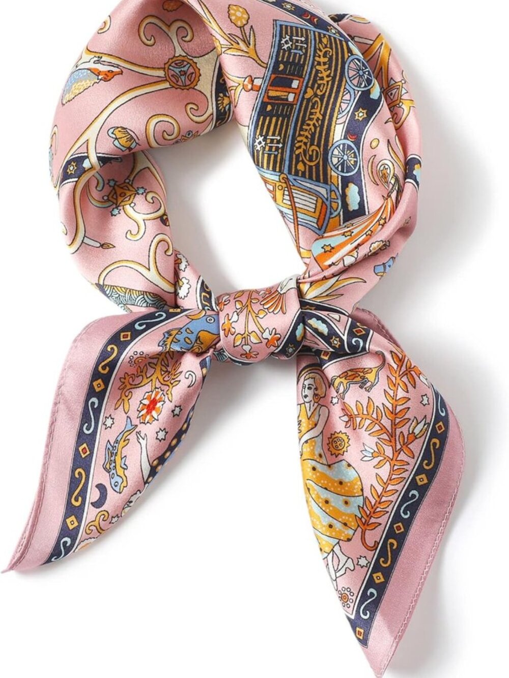 100% Pure Mulberry Silk Square Scarf 26"x26" Elegant Headscarf for Women